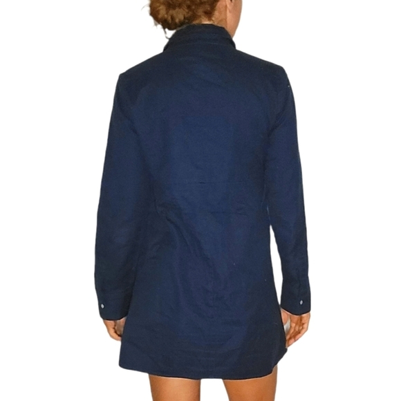 Jack Long Sleeve Ruffled Shirt Dress Size Large Blue - Picture 3 of 5